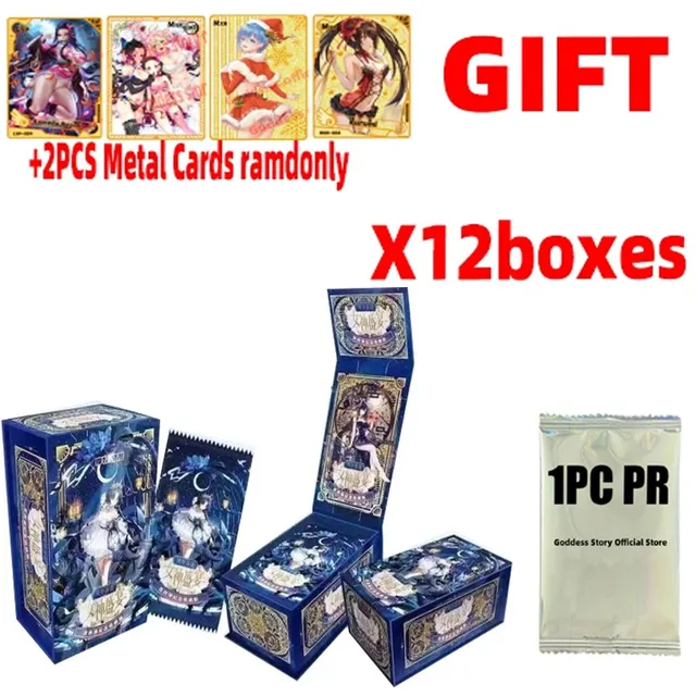Wholesales 12/24/48boxes  Goddess Story Feast-4 Cards +msr Pr Cards Sexy Anime  Table Playing Game Board Kid Toys Christmas 1