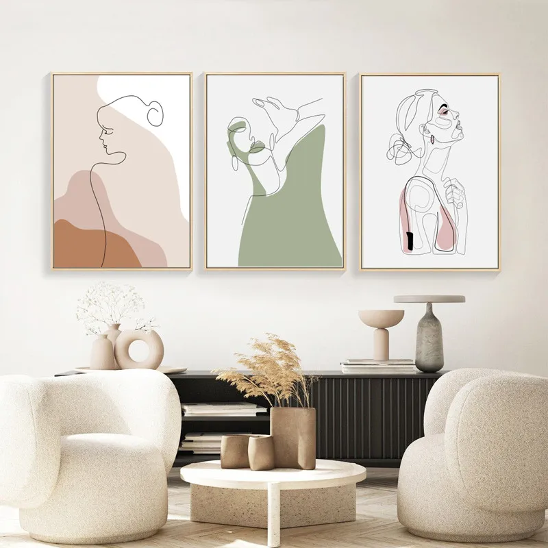 

3 шт./партия, настенные принты на шелковой основе