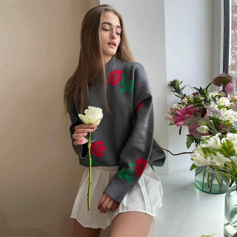 Винтажный цветочный свитер MSCSZ