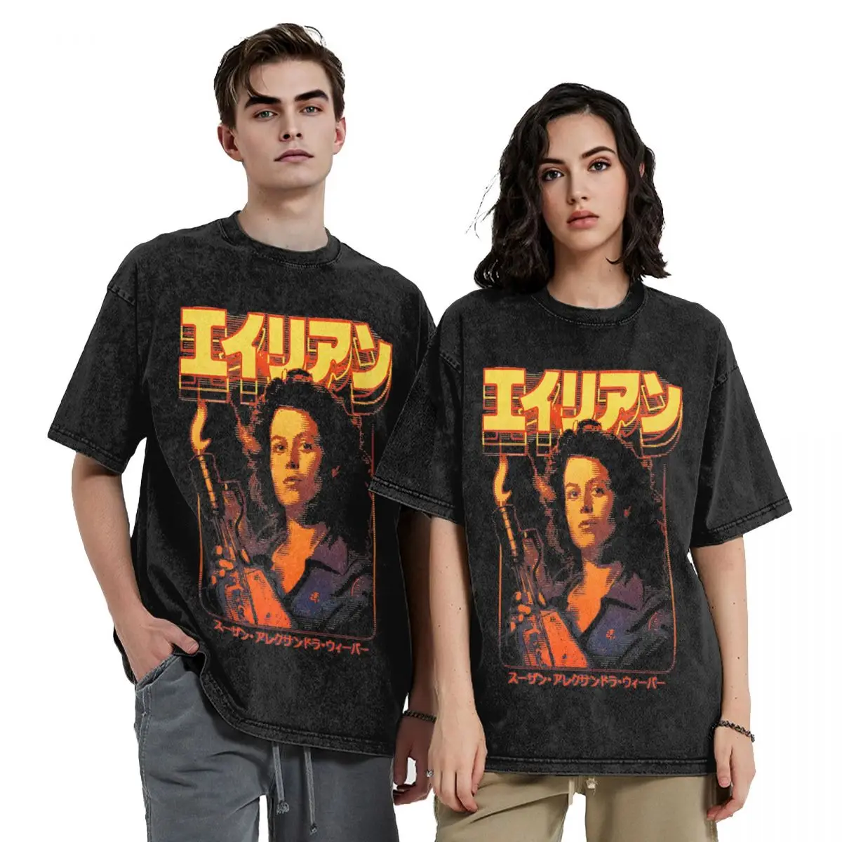 Футболка Alien Ellen Ripley Face Hugger с потертостями уличная одежда в стиле хип-хоп ретро для