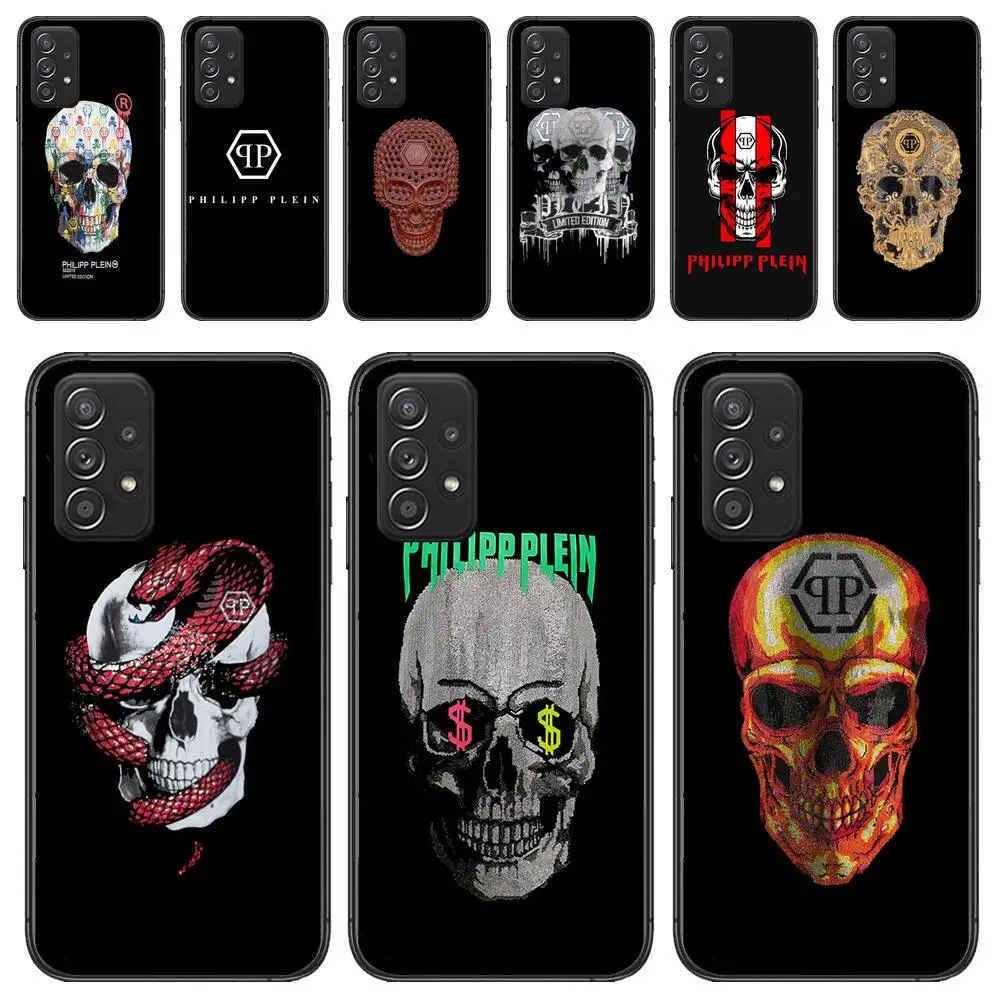 

Horror skull qp Philipp Black Cover for Samsung Galaxy A51 A50 A52 5G A20E A60 A20S A71 A40 A40S A90 A70 A32 A30 A70 A21S phone