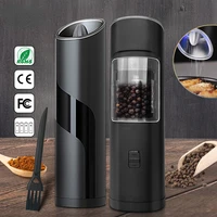 electric spice mill pepper grinder salt pepper grinder with automatic operation led lamp and adjustable roughness grain mill