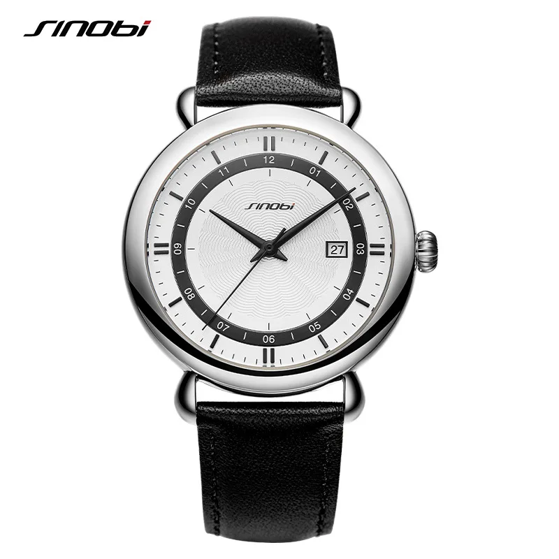 

Men's Watch Single Calendar Belt Men's Watch Waterproof Business Simple Quartz Watch