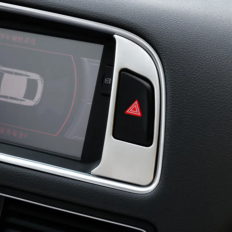 

Автомобильная консоль аварийный предупреждающий сигнал переключатель кнопка рамка декоративная крышка отделка для Audi Q5 2009-2016 LHD аксессуар...