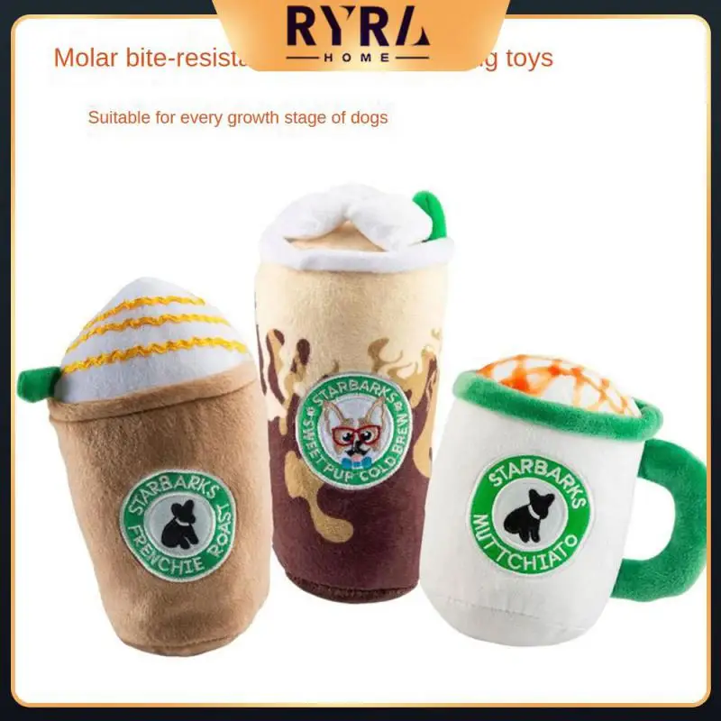 

Workmanship Pet Toy Coffee Cup Trend Plush Pet Toys Keep Your Dog Interested Dog Sound Toys Not Easily Torn Pet Supplies Durable