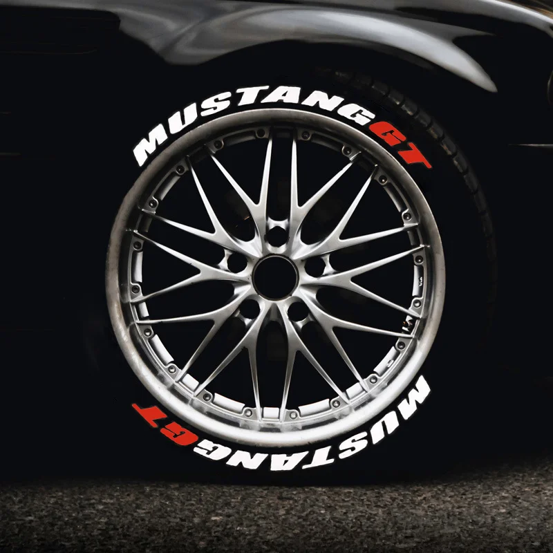 

MUSTANG GT наклейка с надписью для шин 3D водонепроницаемые украшения для колес персонализированные DIY буквы для шин универсальные для шин 14-22 дюймов