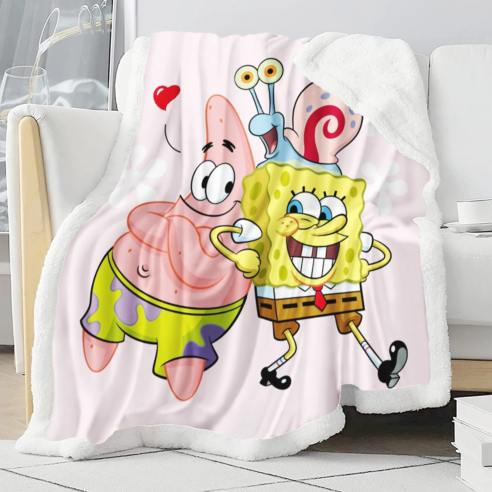 Губка Боб Патрик аниме одеяло из микрофибры плюшевые одеяла и бросает флис