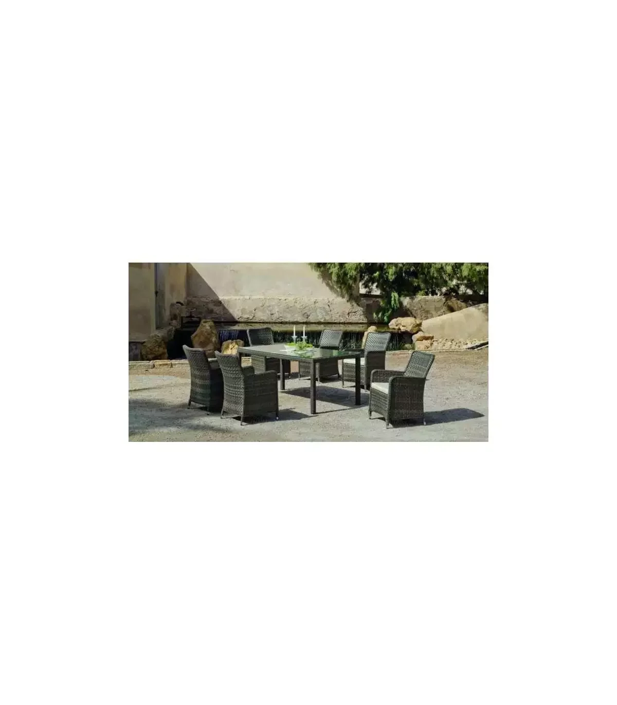 

Outdoor tables table terrace garden Samba-180 gray marrow 75 cm (height) 180 cm (width) 90 cm (bottom)