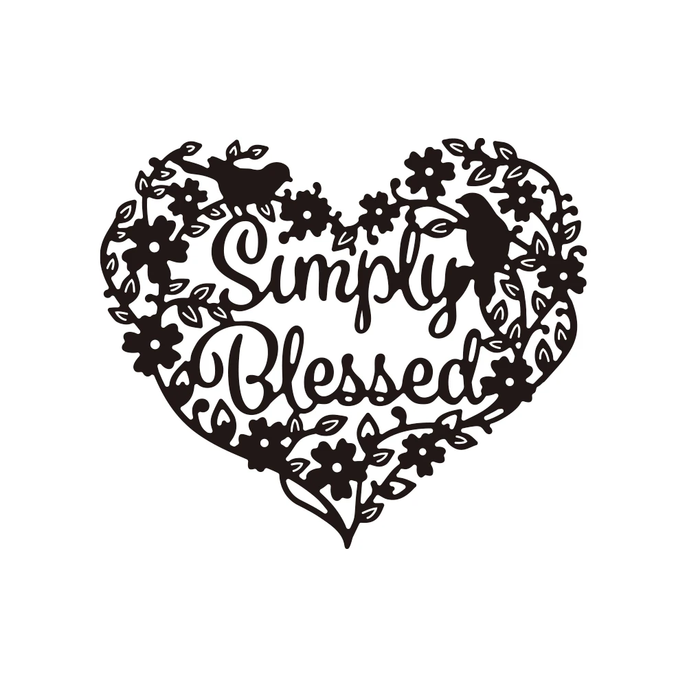 Просто блестящая птица цветок любовь набор металлических штампов форма нож для