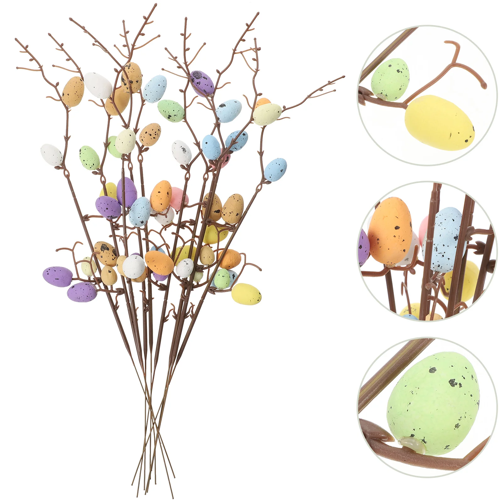 

10 Pcs Easter Branch Artificial House Plants Spring Berry Stems Flowers Artificial Easter Egg Picks Foam Easter Bouquet