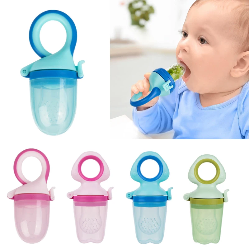 

Silicone Baby Fruit Feeder Baby Pacifier Food Vegetable Supplement Soother Infant Nibber Teether with Cover Baby Feeding Items