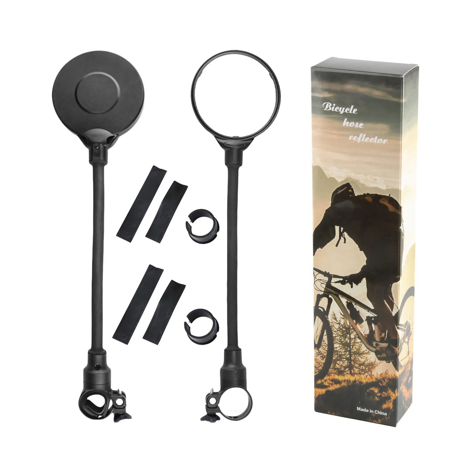 

Handlebar Bicycle Mirror Adjustable Handlebar Rear View Mirrors Convex Round Mirror For Mountain Road Bike Bicycle Electric