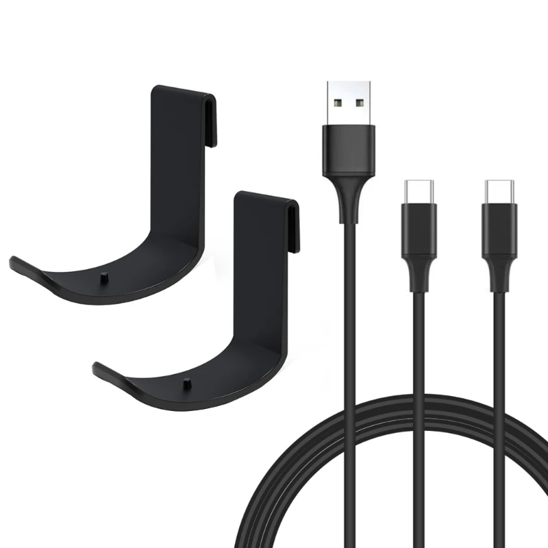 

Игровые держатели для хранения крючков 2 в 1, набор зарядных кабелей для PS5/PS VR2, держатели для гарнитуры, подставка для хранения