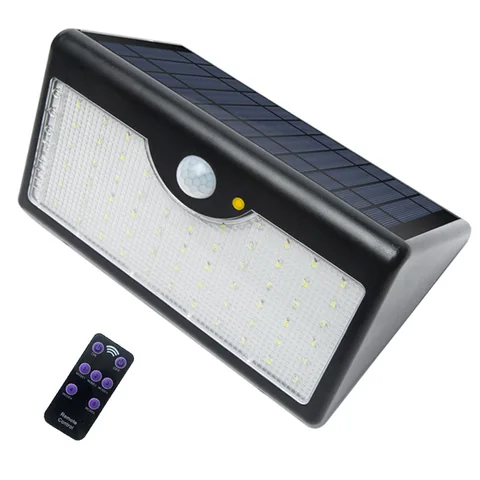 Солнечный светильник настенный 60LED белый 1300lm