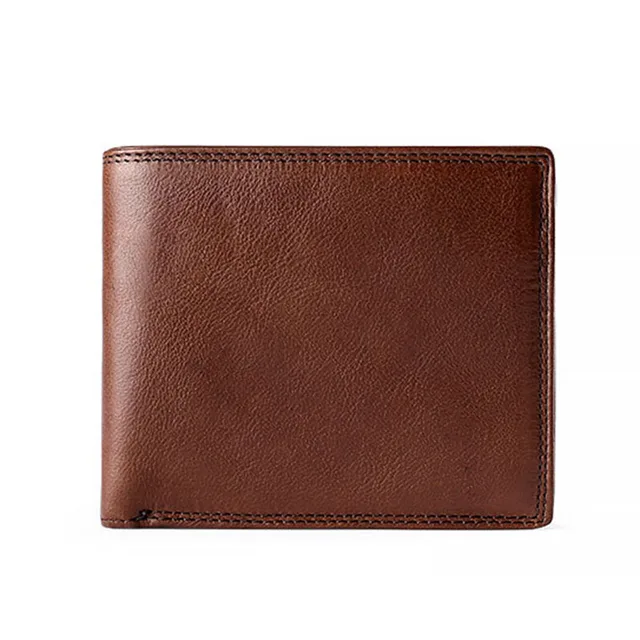 Classic Men's Wallet Vintage Genuine Leather Wallets for Men RFID Blocking Credit Card Holder Organizer Purse Wallet Man 2