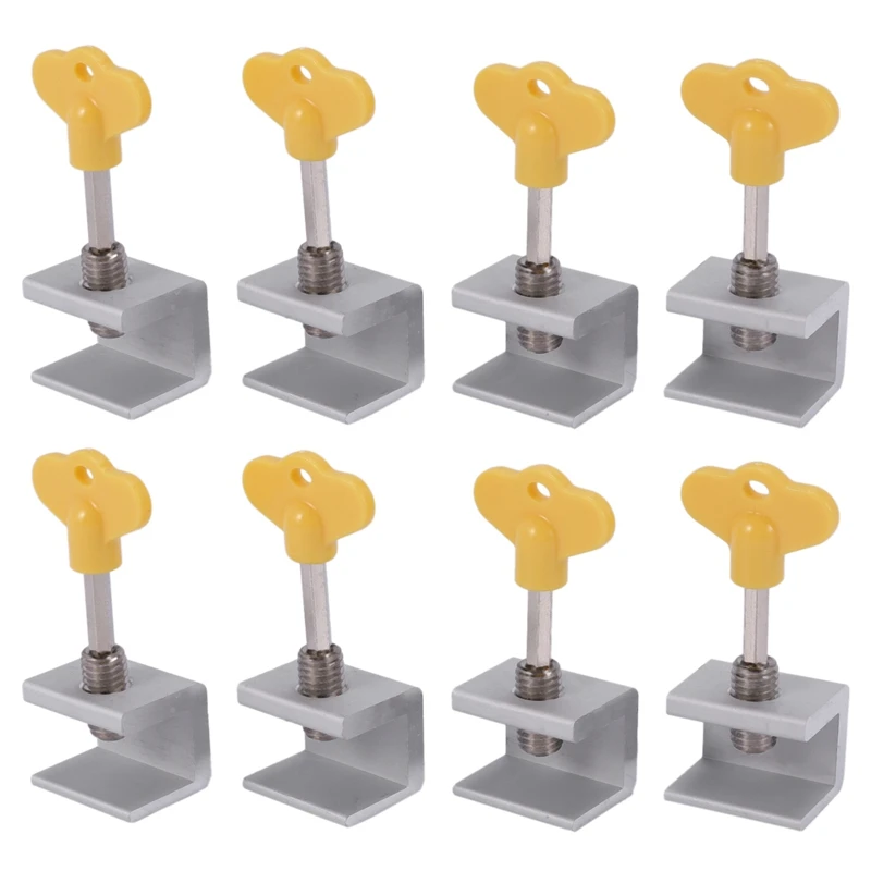 Акция! 2 набора регулируемых раздвижных оконных замков стопор алюминиевый +