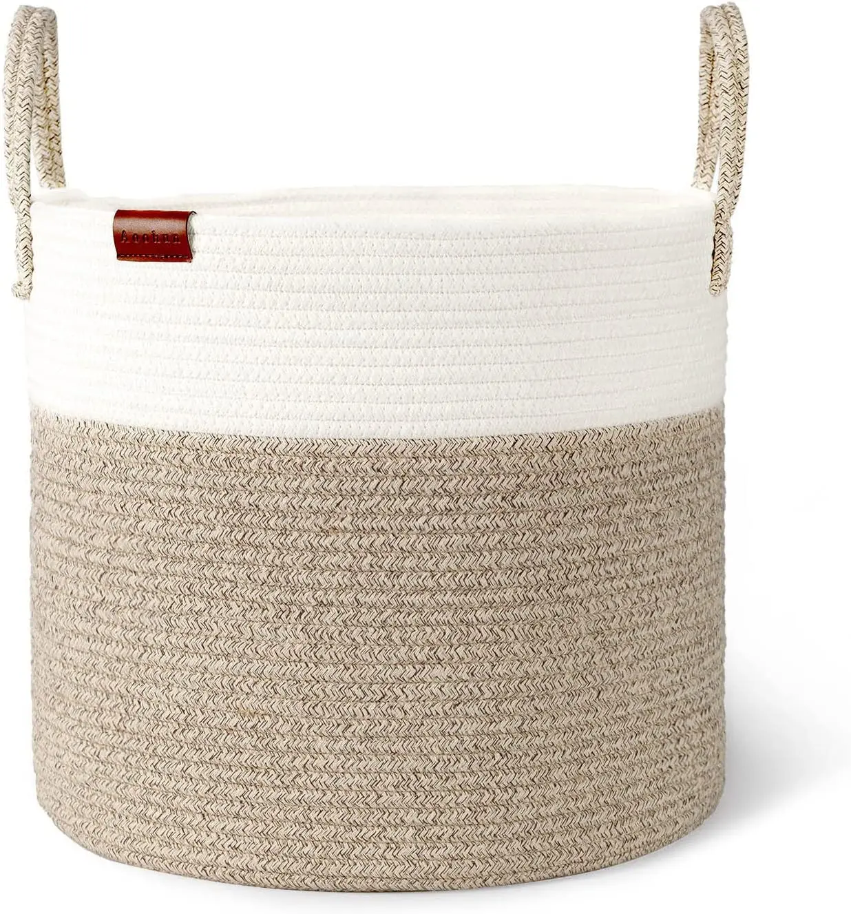 

cotton rope laundry basket woven storage basket foldable toy storage basket small desert organizer (W x H) 38 x 35 cm
