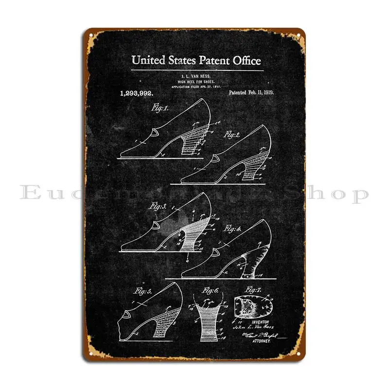 

High Heel Shoes Metal Signs Living Room Painting Cave Designing Club Tin Sign Poster