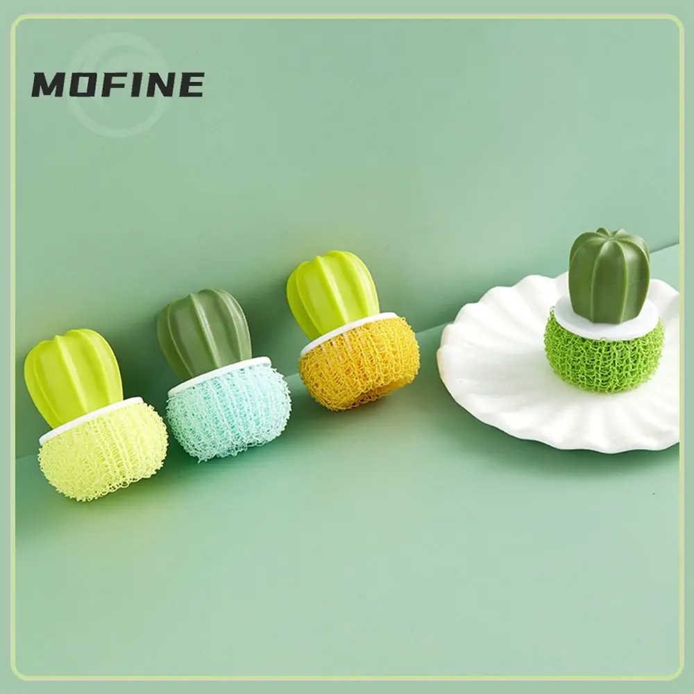 

Plastic Portable Cleaning Brushes Kitchen Cutlery Cleaner Dishwashing Brush Handheld Cleaning Wire Ball Household Cleaning Tools