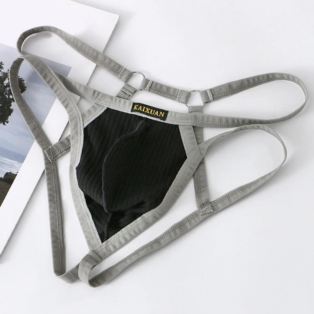 Мужские стринги-стринги трусики с бандажами нижнее белье для геев эротическое