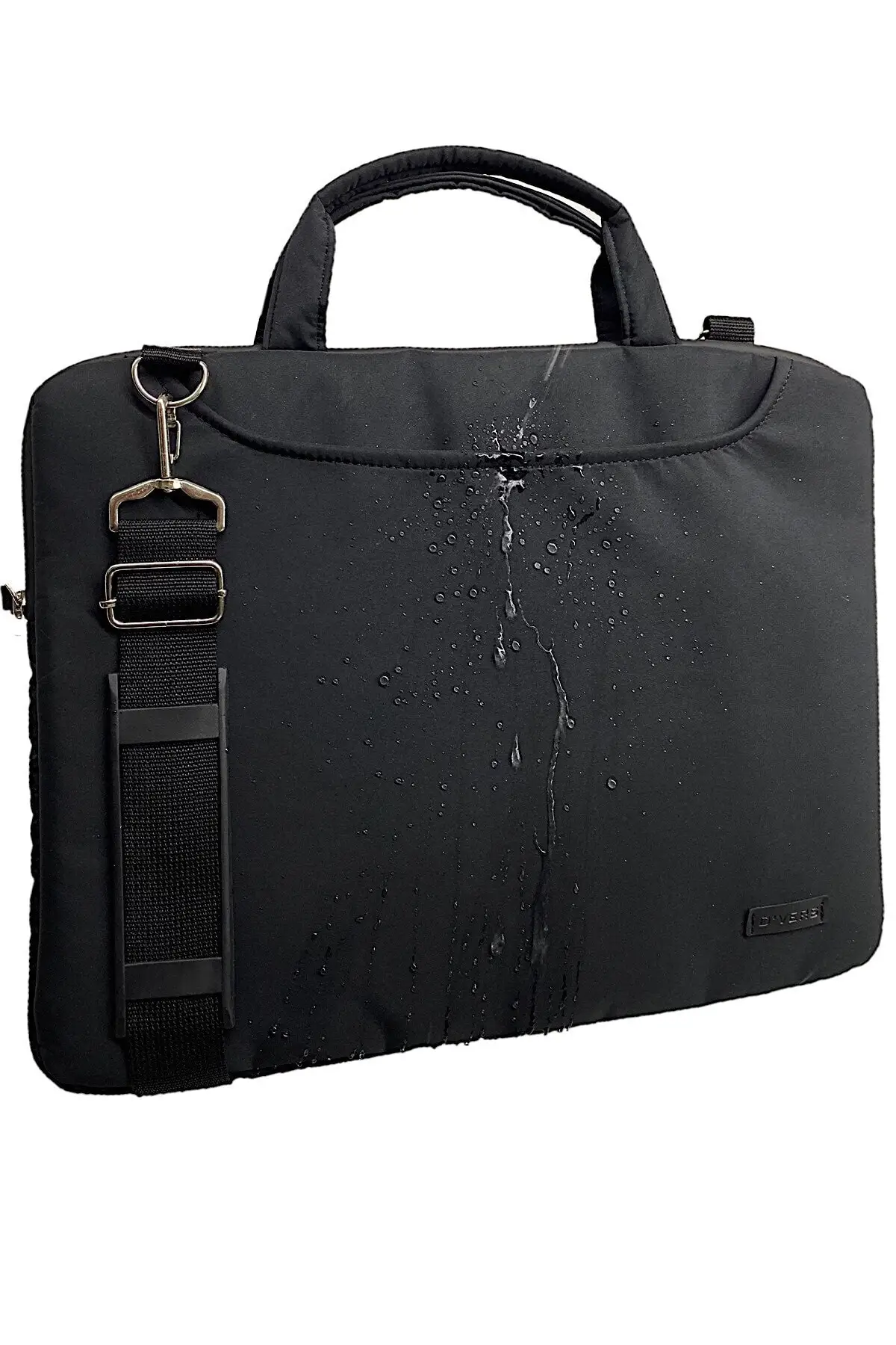 

Черный водонепроницаемый тканевый водонепроницаемый портфель на молнии для ноутбука 15-15,6 дюймов, унисекс, товары для ноутбуков