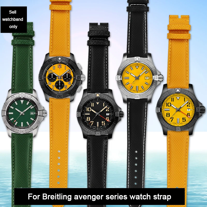 Нейлоновый ремешок для наручных часов Breitling SB0147 22мм