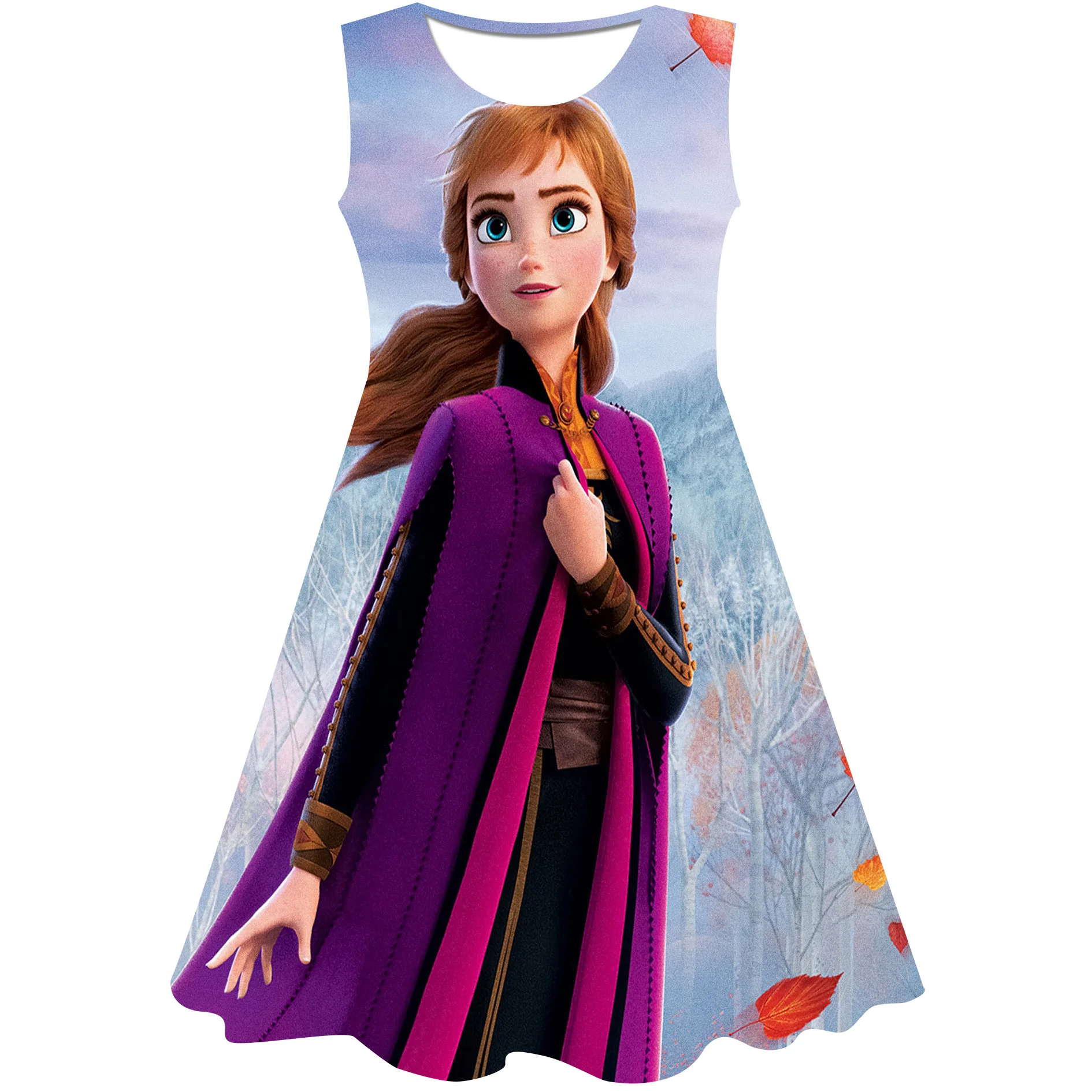 

Frozen 1&2 Anna Elsa Coronation Princess Dress Kids Birthday Party Vestidos Snow Queen Cosplay Costume Girls Ball Gown Clothes