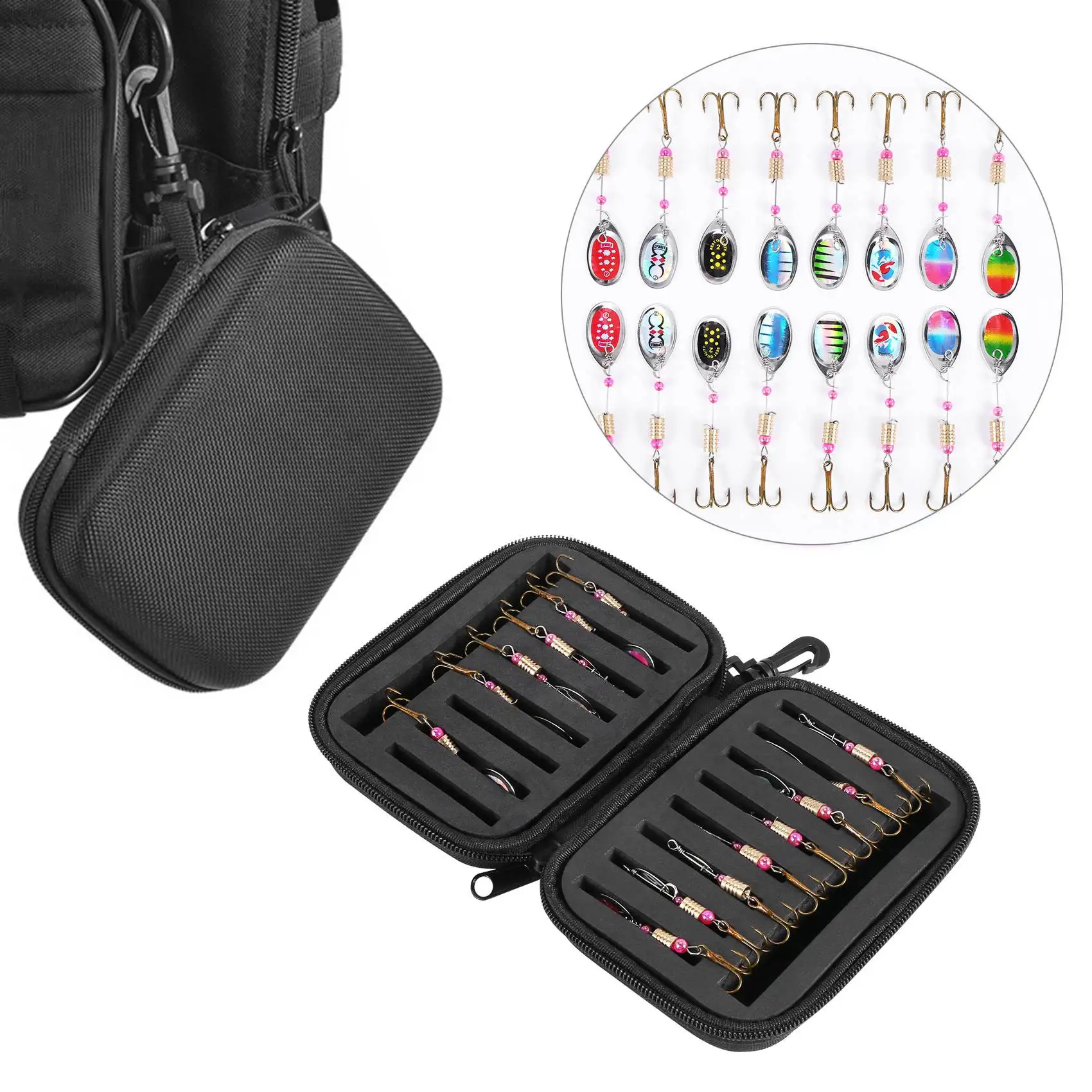 Набор рыболовных приманок 16 шт. блесна ложка рыболовные снасти для ловли окуня