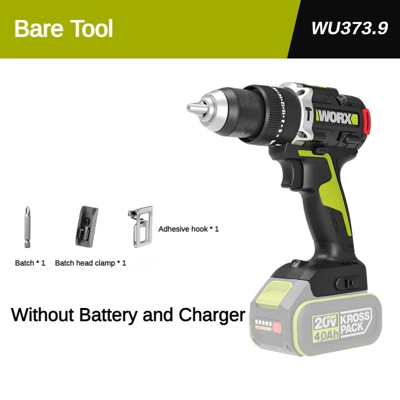 

Worx WU373 Аккумуляторная ударная дрель 20 В зелёный