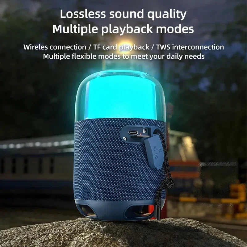 Фото Беспроводной Caixa De Som Bluetooth-динамик Стерео Открытый Путешествия Мини-динамик для вечеринок Водонепроницаемая музыкальная коробка для вечеринок Сильный бас Бумбокс №3