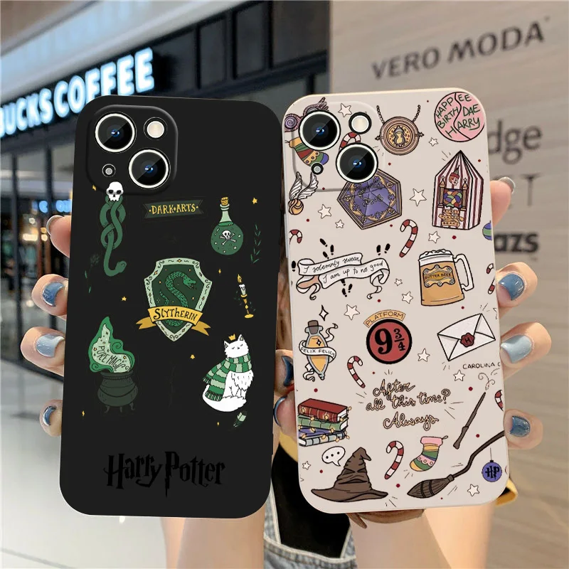 

Ring Potters Wand Harries Phone Case For Apple iPhone 14 13 12 11 mini XS XR X Pro Max 8 7 6S 6 Plus Liquid Rope Cover
