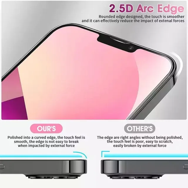5Pcs Tempered Glass for IPhone 14 13 12 11 Pro Max Screen Protector for IPhone 12Mini 13Mini 7 8 14 Plus SE X XS XR 14Pro Glass 3