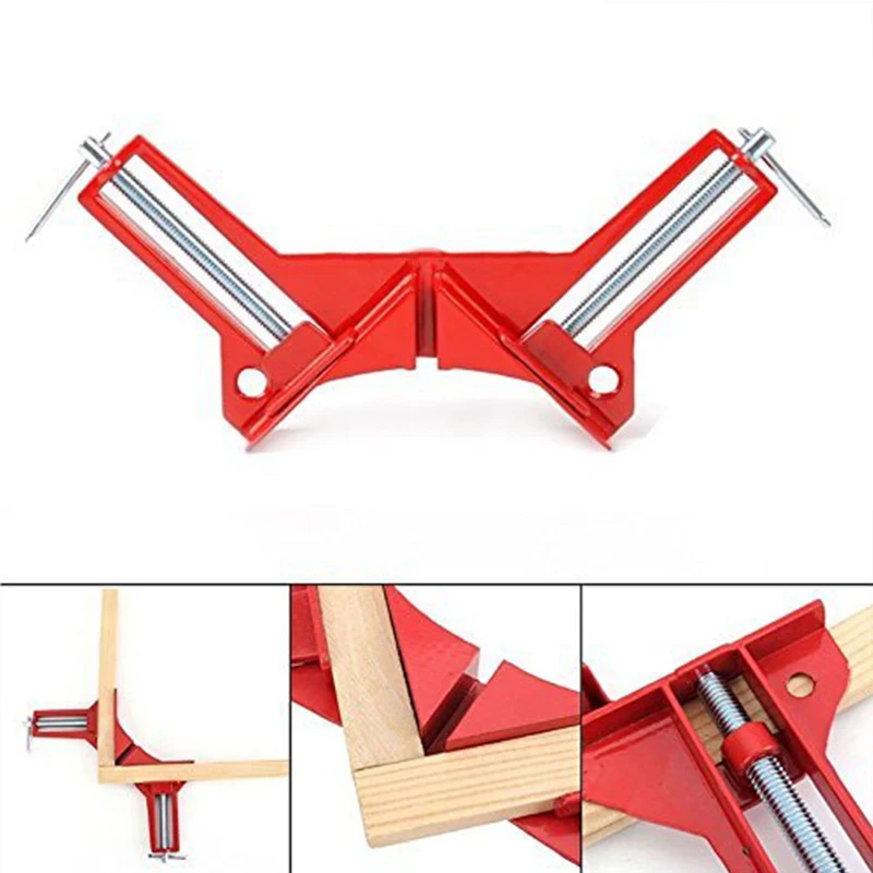 

4pcs New Multifunction 90 degree Right Angle Clip Picture Frame Corner Clamp 100MM Mitre Clamps Corner Holder Woodworking tool
