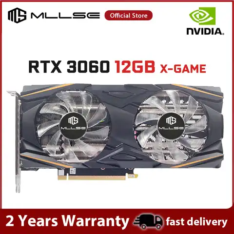 Новая видеокарта MLLSE RTX 3060, 12 Гб, X-GAME NVIDIA GPU GDDR6, 192 бит, DP * 3, PCI Express, 4,0x16 rtx 3060, видеокарта 12 Гб