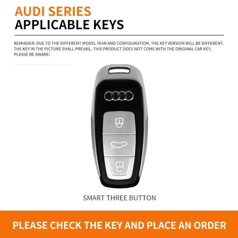 Модный чехол для автомобильного ключа Audi A3 A4 B9 A6 A6L A7 4K A8 E-tron Q5 Q8 C8 D5 SQ8 2019 2020 2021