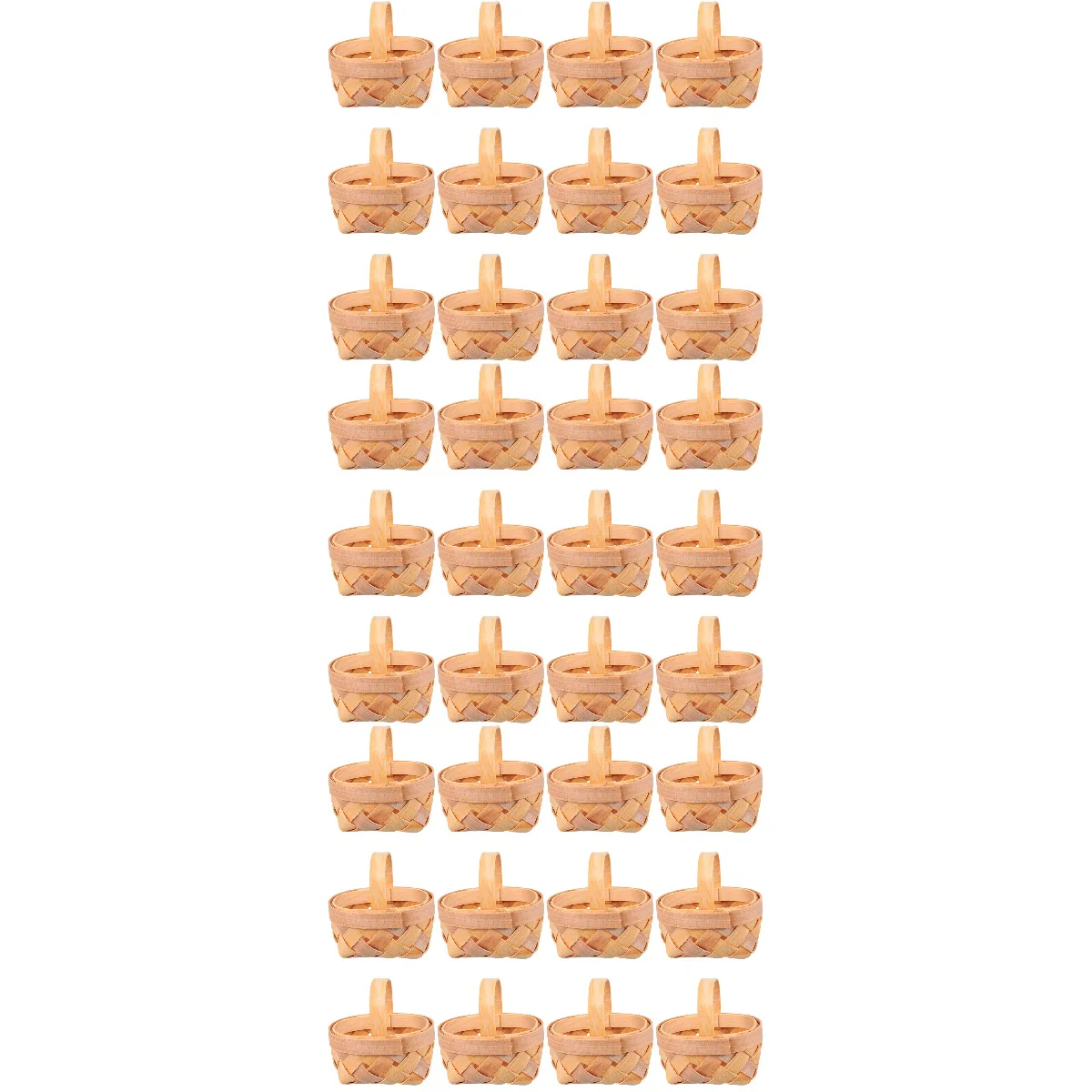 

36 Pcs Miniature Furniture Mini Flower Basket Mini Ghana Basket Wicker Basket Handle Bamboo Woven Basket Tiny Woven Basket