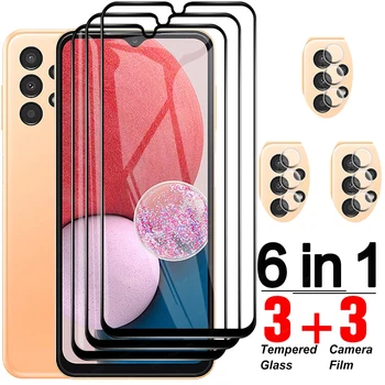 6 in 1 Tempered Glass For Samsung A13 4G Screen Protector Full Cover Film For Galaxy A13 A 13 4G 5G Cover Protective Glass 1