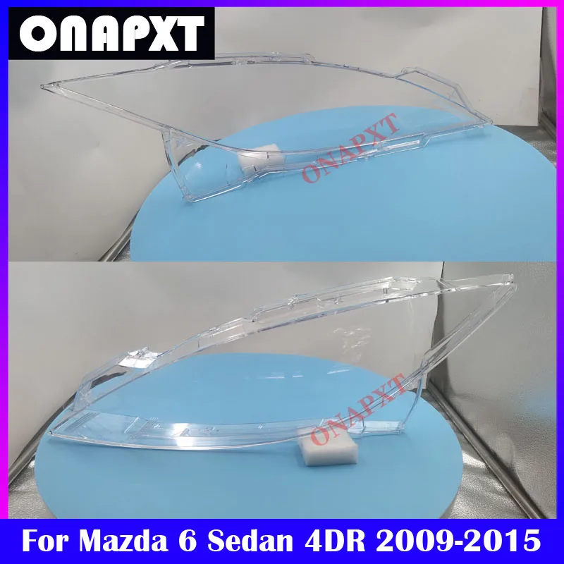 

For Mazda 6 Sedan 4DR 2009-2015 Car Front Headlight Cover Lens Glass Lampshade Bright Head Light Caps Lamp Shell