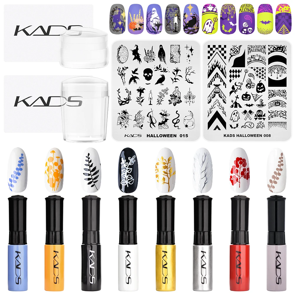 Ногтей Штамповка Польский Набор Черный Белый Штамп Печати Лак Искусство