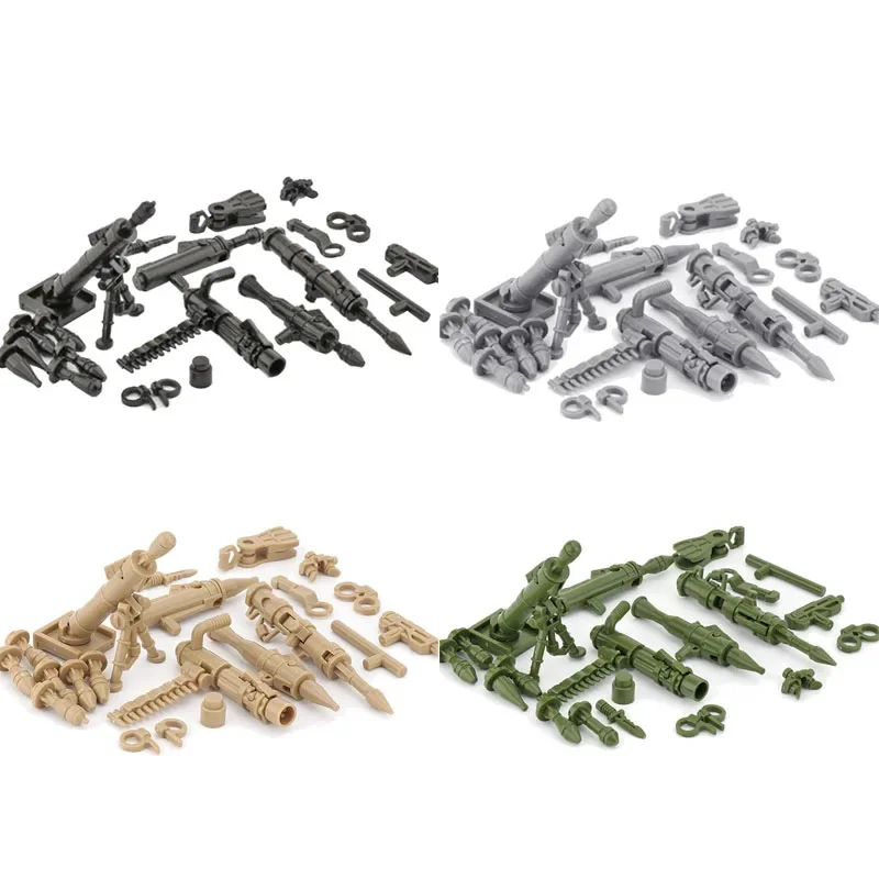 Военный MOC оружие строительный блок тяжелый пулемет Гатлин M19 NSV фигурки