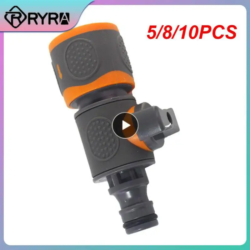 

5/8/10PCS Agriculture Garden Watering Valve Connector Single Nipple Rubber-coated Connector Fittings Quick-connect