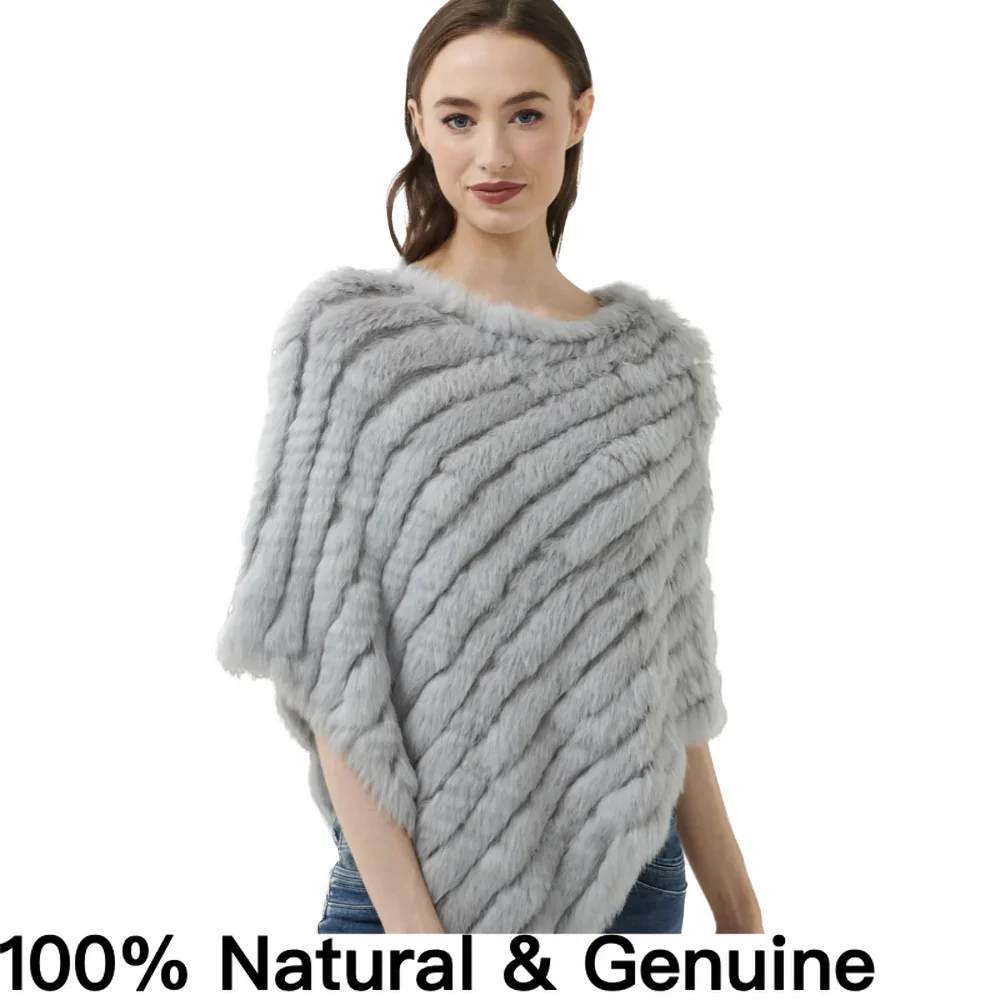 

100% натуральное меховое пончо, пальто из натурального кроличьего меха, искусственная накидка, пальто, шарф, роскошная женская одежда