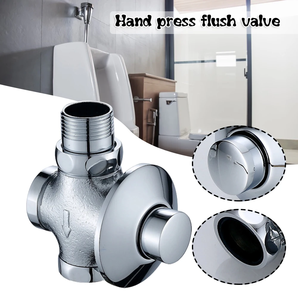 

Toilet Flush Valve Aquaflush Press Button Self-Closing Concealed Style Copper Made Auto Rebound 25/32mm Urinal Parts MU8669