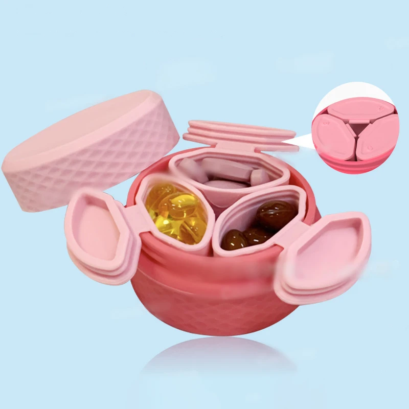 

3 in1 Silicone Cosmetic Storage Box Waterproof Dustproof Storage Box Pill Organizer Beauty Makeup Organizer Skin Care Storage