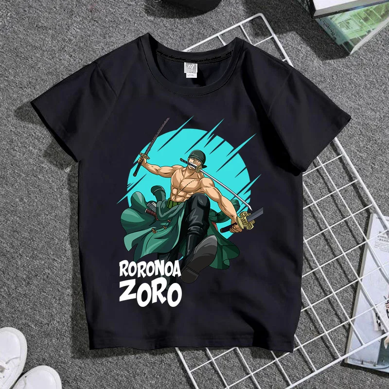 

New Fashion One-piece Zhuo Noah Zorro Cartoon Printing Boys and Girls Short-sleeved Comfortable T-shirt Children's Clothing