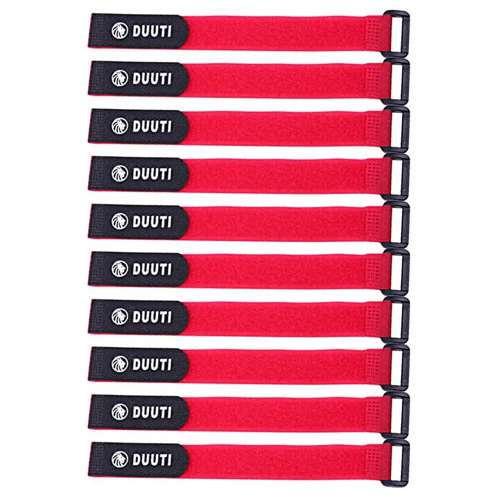

DUUTI 25cm Bike Cable Ties Reusable Self-adhesive Bicycle Nylon Hook Loop Strap Pump Holder Ties for Cycling