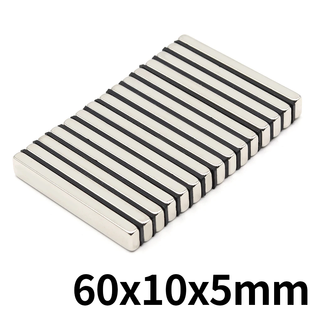 Неодимовый Магнит 60x10x5 блок NdFeB N35 Супер мощный imanes постоянный магнит 60*10*5 1/2/5/10/20