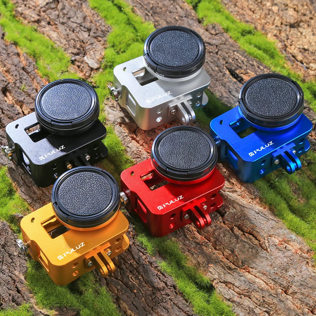 

PULUZ Housing Shell CNC Aluminum Alloy Protective Cage with Insurance Frame & 52mm UV Lens for GoPro HERO(2018) /7 Black /6 /5