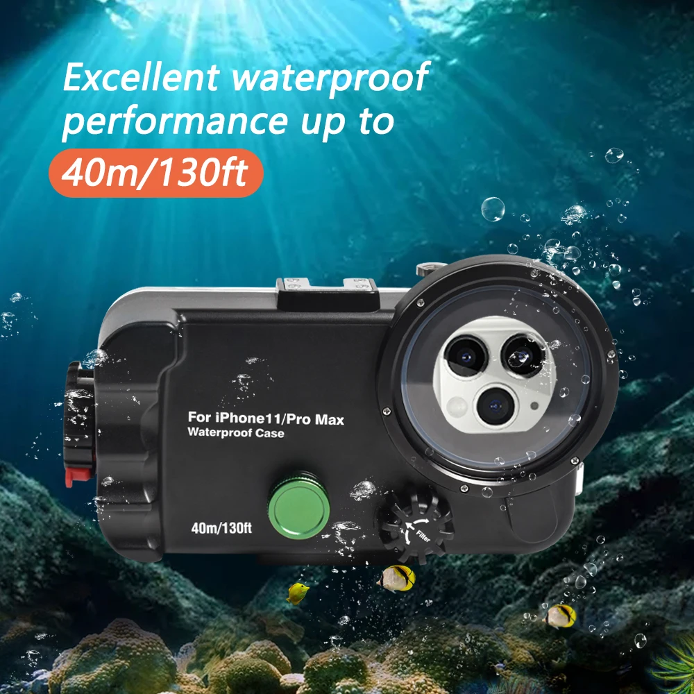 Подводный чехол Seafrogs для телефона с кнопками управления для IPhone 11/11 Pro Max 40m/130ft, профессиональный водонепроницаемый чехол для телефона