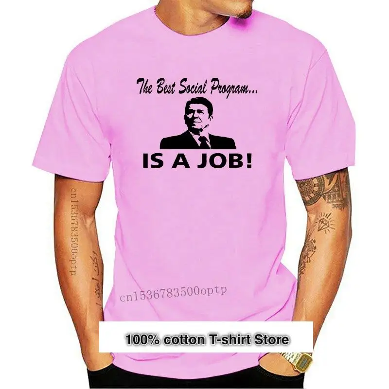 

Ropa de hombre, ¡el mejor programa Social, es un trabajo! Camiseta con cita de Rond, camisa política de los retros